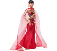 Barbie Série Femmes D’Exception Poupée Anna May Wong en Robe Rouge avec Un Dragon Doré, avec Socle Et Certificat D’Authenticité, À Collectionner, Jouet Enfant, Dès 3 Ans, HMT97