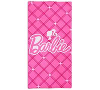 Barbie Serviette de plage pour enfant 70 x 140 cm 100 % microfibre de polyester Rose