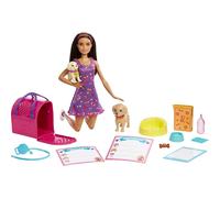 Barbie set de jeu d'adoption de chiots avec poupée brunette multicolore TU