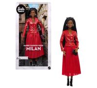 Barbie Signature @BarbieStyle Milan Poupée de Collection | Poupée mannequin au look milanais rouge avec jupe assortie et accessoires, poupée de collection, JJX31
