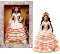 Barbie Signature Doll, Día De Muertos 2025 Collectible in Ruffled Cream Gown Tri
