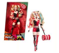 Barbie Signature Harley Quinn, Poupée de Collection, avec Corps posable, Tenue emblématique et Accessoire maillet, DC Batman 85th Anniversary Collectible, HRM84