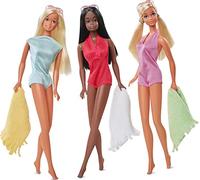 Barbie Signature Malibu poupée et ses amies, reproduction des poupées Barbie, PJ et Christie en maillot de bain de 1971, jouet collector, GTJ86