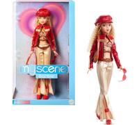 Barbie Signature My Scene Poupée Barbie et Accessoires, avec Tenue inspirée des années 2000 Comprenant Une Veste en Cuir synthétique, Un Pantalon évasé et Une Sacoche, Socle pour poupée, HYC17