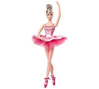 Barbie Signature poupée de Collection Danseuse Étoile Blonde en Tutu Rose avec Ballerines et diadème, Jouet Collector, GHT41, Multicolore