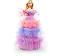 Barbie Signature poupée de Collection Joyeux Anniversaire Blonde avec Robe à Volants Couleur Pastel, Jouet Collector, GTJ85