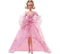 Barbie Signature poupée de Collection Joyeux Anniversaire Blonde avec Robe en Tulle et Pointes Roses, Emballage Personnalisable, Jouet Collector, HCB89