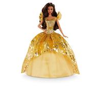 Barbie Signature poupée de Collection Joyeux Noël en Robe dorée, édition 2020, Jouet Collector, GHT56