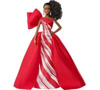 Barbie Signature poupée de collection tenue de Noël, Robe blanche et rouge, Edition 2019, Jouet collector, FXF02