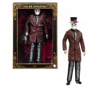 Barbie Signature Poupée Ken de Collection Día De Muertos | Veste mi-longue avec broderies, masque calavera amovible et chapeau, emballage collector, 6 ans et +, JJX97