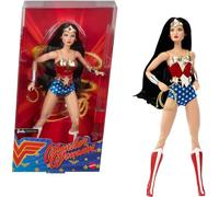 Barbie Poupée Signature Wonder Woman – Justaucorps rouge/bleu, accessoires dorés, JBJ36
