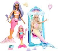 Barbie Sirene Ensemble de Jeu avec 3 poupées, Accessoires et Plus Dreamtopia