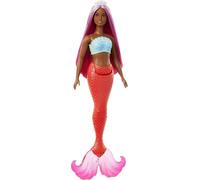 BARBIE sirène queue rouge cheveux rose foncé HRR04