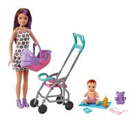 Barbie Skipper Babysitters Inc. Barbie-Coffret Skipper Baby-Sitter Poussette avec poupée, dès 3 ans