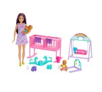 Barbie Skipper Doll & Nursery Playset with Accessories, Includes Twin Baby Dolls