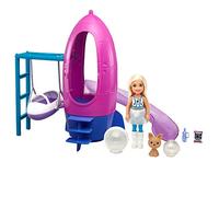 Barbie Coffret Space Discovery Mini-poupée Chelsea et sa fusée, accessoires inclus GTW32