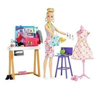 Barbie - Studio Création Mode - Coffret avec poupée blonde et plus de 25 pièces de mode
