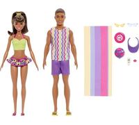 Barbie Style Coffret et Ken® 65ème Anniversaire, poupée, Tenues et Accessoires Autour de la Plage pour créer des Looks estivaux, JJP05
