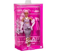 Barbie - style - poupée de luxe avec cheveux roses et robe rose brillant 4+