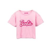 Barbie T-Shirt cuit pour Femmes Dames Fashion poupée Logo Rose Crop Top