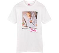 Barbie - T-shirt "Working from Home" pour femme NS7232 (L) (Blanc)
