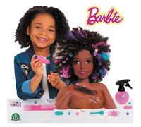 Barbie - Tête à coiffer brune coupe afro - Accessoires inclus - Magique - Giochi Preziosi France