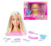 Barbie Tête à Coiffer Color Reveal avec cheveux blonds et plus de 20 accessoires de coiffure, dont des barrettes à cheveux à motif étoile et papillon avec fonction de changement de couleur, JFG81