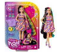 Barbie Totally Hair Heart-Themed Doll, Petite, 8.5 inch Fantasy Hair, Dress, 15