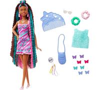 Barbie Totally Hair Poupée au look papillon, cheveux longs de 21,6 cm, 15 accessoires, dès 3 ans