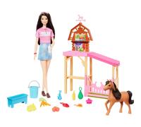 Barbie Toy Stable Playset avec Fashion Doll Small Pony & 10+ Accessoires Mystres inspirs: The Great Horse Chase