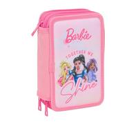 Barbie - Trousse Scolaire avec 37 Outils Inclus, Trousse pour Enfant, idéale pour Les Enfants de 5 à 14 Ans, Confortable et Polyvalente, qualité et résistance, 12,5 x 5,5 x 19,5 cm
