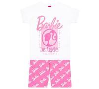 Barbie Tshirt Et Shorts | Ensemble Tee Shirt Fille Et Shorts | Ensemble Enfant Fille | Vêtements Pour Filles | Blanc | 5-6 Ans