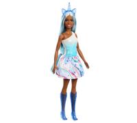 Barbie Unicorn Doll with Blue Fantasy Hair, Ombre Blue Outfit, and Unicorn-Theme
