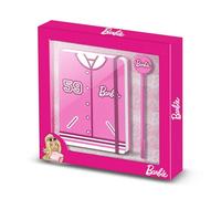 Barbie Varsity-Coffret Cadeau avec Journal et Stylo à Bille Fashion, Rose