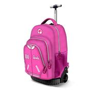Barbie Varsity-Sac à Dos à roulettes GTS Fan, Rose, 32 x 47 cm, Capacité 39 L
