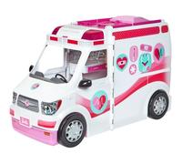 Barbie - Véhicule Médical 2 en 1 - Transformable en Hôpital - Sons et Lumières - Dès 3 ans - 20 Accessoires