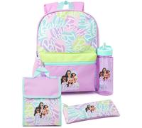 Barbie Violet Printed Ensemble de sac à dos 4 pièces Fille