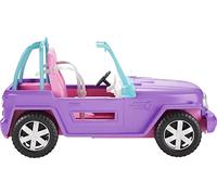 Barbie Voiture Buggy décapotable, véhicule Tout-Terrain Violet, Bleu et Rose, Jouet pour Enfant, GMT46