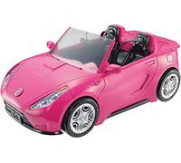 Barbie Voiture Cabriolet Rose pour poupée, décapotable avec Deux sièges Noirs, Ceintures et rétroviseurs argentés, Jouet pour Enfant, DVX59