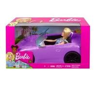 Barbie voiture décapotable Mauve + poupée mannequin - Auto Sportive - Set Véhicule Cabriolet Jouet Fille + Carte