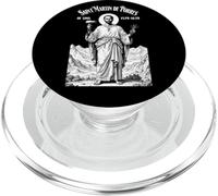 Barbier Coiffeur Patron Saint Martin De Porres Coiffeur Coiffeur PopSockets PopGrip pour MagSafe