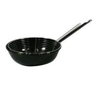Garcima 559880 Poêle Anti adhérent avec Panier, Émail, Noir, 28 cm, 53 x 28 x 8 cm