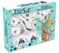 Barbo Toys Little Woodies - Service à thé en porcelaine de 12 pièces