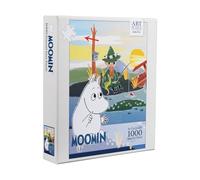 Barbo Toys Mumins Art Puzzle Pont - 1000 pièces de puzzle 70 cm x 50 cm - Puzzle pour adultes avec illustrations du coucher de soleil dans la vallée de Mumintal