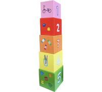 Barbo Toys Peppa Pig Cube à empiler avec figurines en bois
