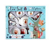 Barbo Toys - Service à thé Little Woodies - Service à thé 12 pièces en porcelaine - Jeu de rôle pour la cuisine des enfants - Fête du thé pour enfants