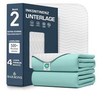 Barbons Alèse Protège Matelas Imperméable 50x70 cm (Lot de 2), Oeko-TEX, Lavable, Respirant, Absorbant - pour Bébé, Enfants, Adultes