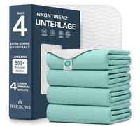 Barbons Alèse Protège Matelas Imperméable 75x90 cm (Lot de 4), Oeko-TEX, Lavable, Respirant, Absorbant - pour Bébé, Enfants, Adultes