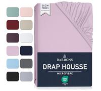 Barbons Drap Housse 180x200 cm - Bonnet 35 cm pour Matelas Épais - 100% Polyester Microfibre - Oeko-Tex Certifié - Anti-Peeling et Élastique Complet - 180 x 200 Lavande