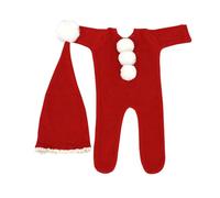 Barboteuse À Thème Du Festival Avec Chapeau De Père Noël Pour Fête Noël Costume Photographie Bébé Accessoires Photo Costume Séance Photo Nouveau-né Combinaison Tout-petits